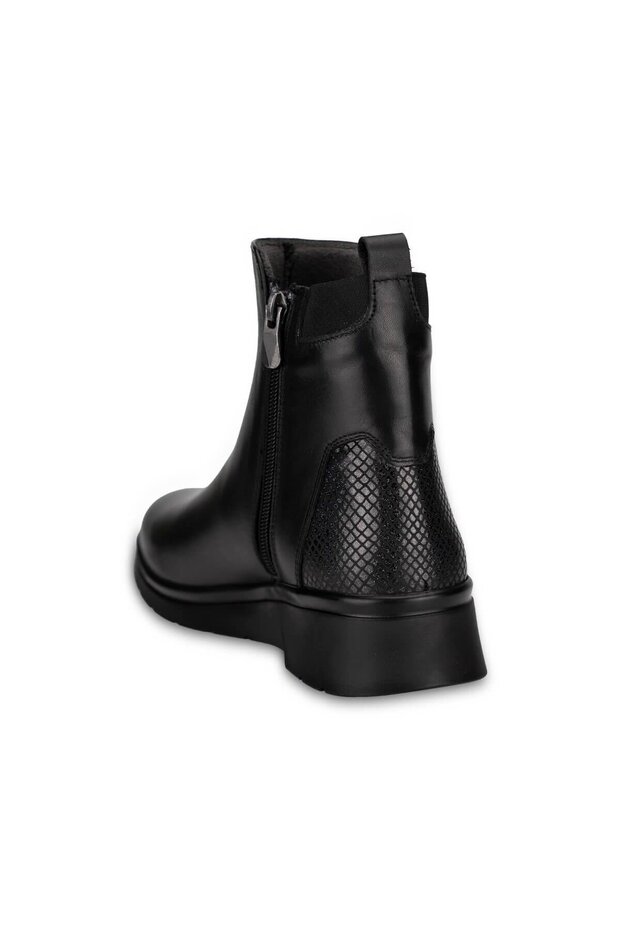 ODES-G Kadın Deri Bot Siyah - 4