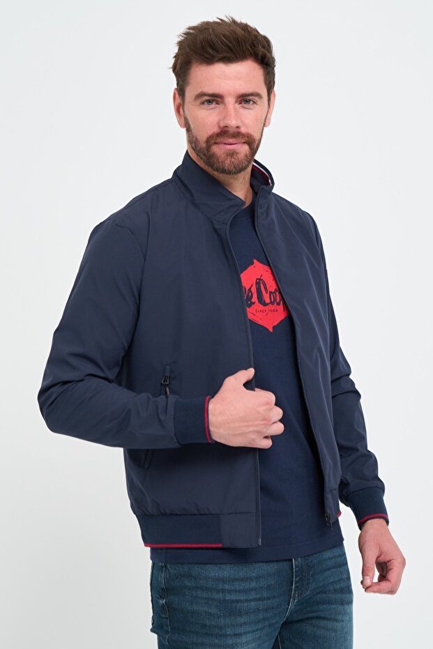 Men's thin jacket in solid color - 7
