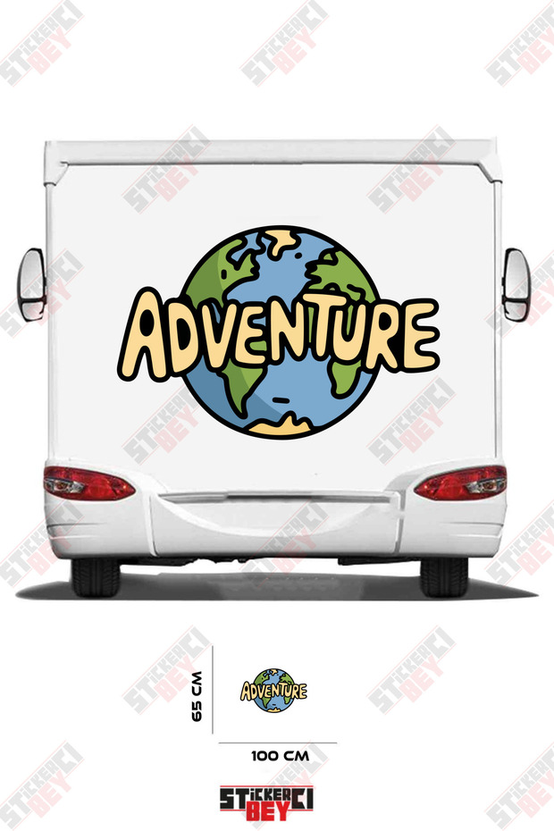 Adventure Written World Visual Caravan Sticker Coating