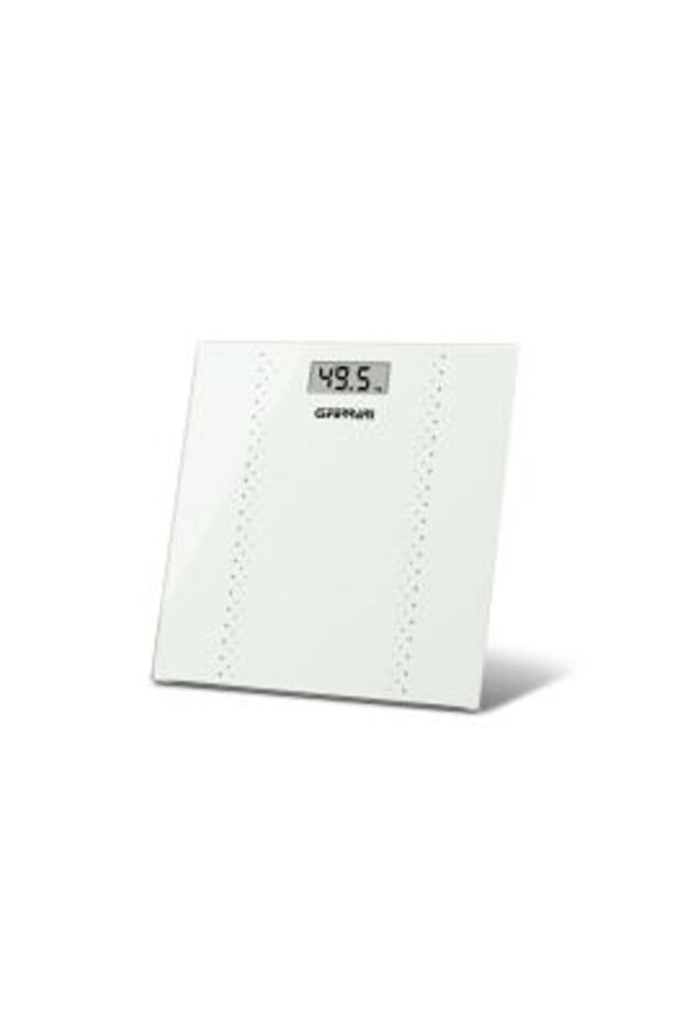 Fisik digital bathroom scale, LCD display, white - 2