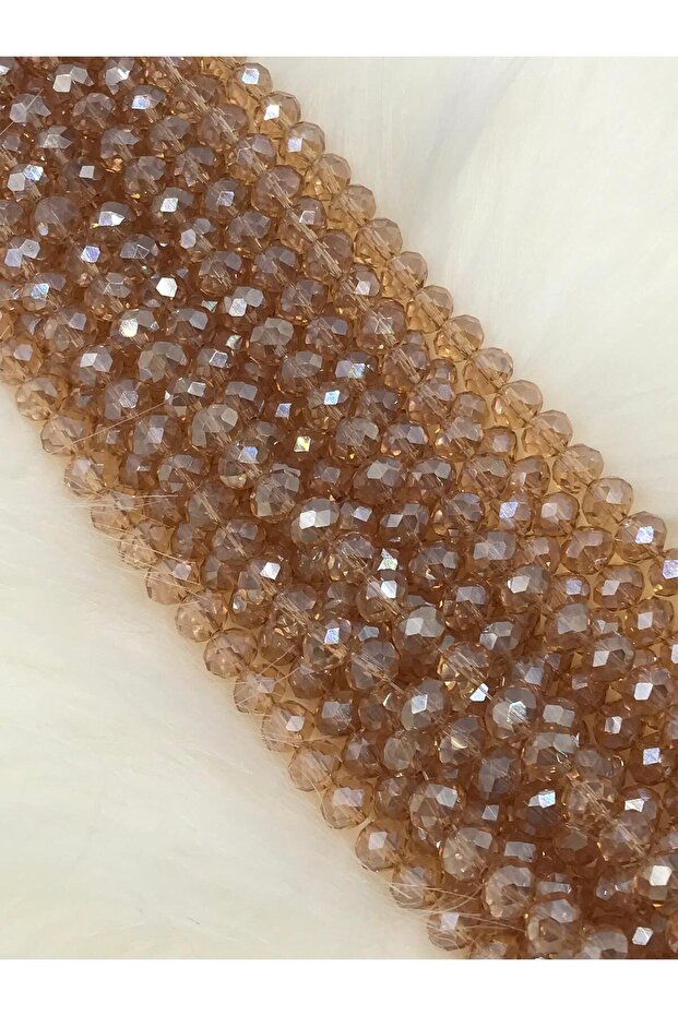 10 سلاسل من الكريستال الزجاجي الرغوي بقطر 8 مم (تستخدم في صناعة الإكسسوارات والحقائب)