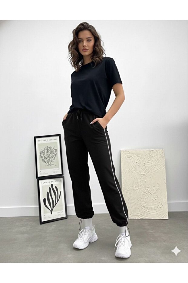 Women's Side-Seamed Trackpants with Elasticated Legs