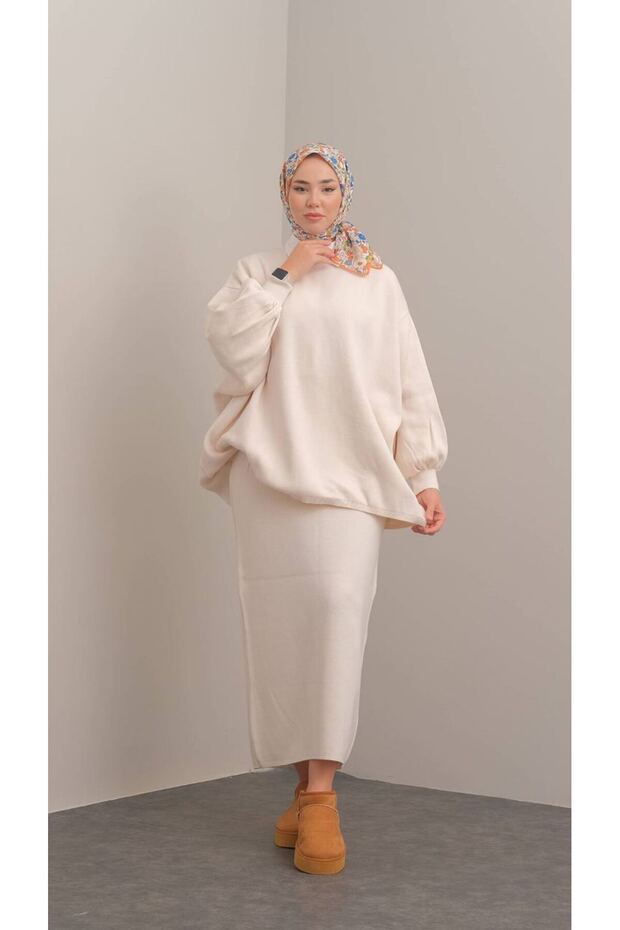 30240 - Stylish Comfortable Casual Knitwear Skirt Women's Set