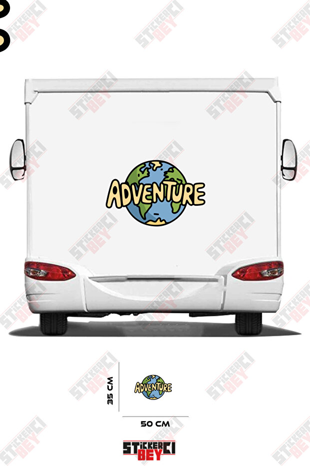 Adventure Written World Visual Caravan Sticker Coating