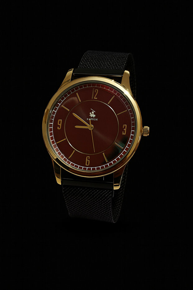 Unisex Wristwatch with Hologram Straw Magnet Strap