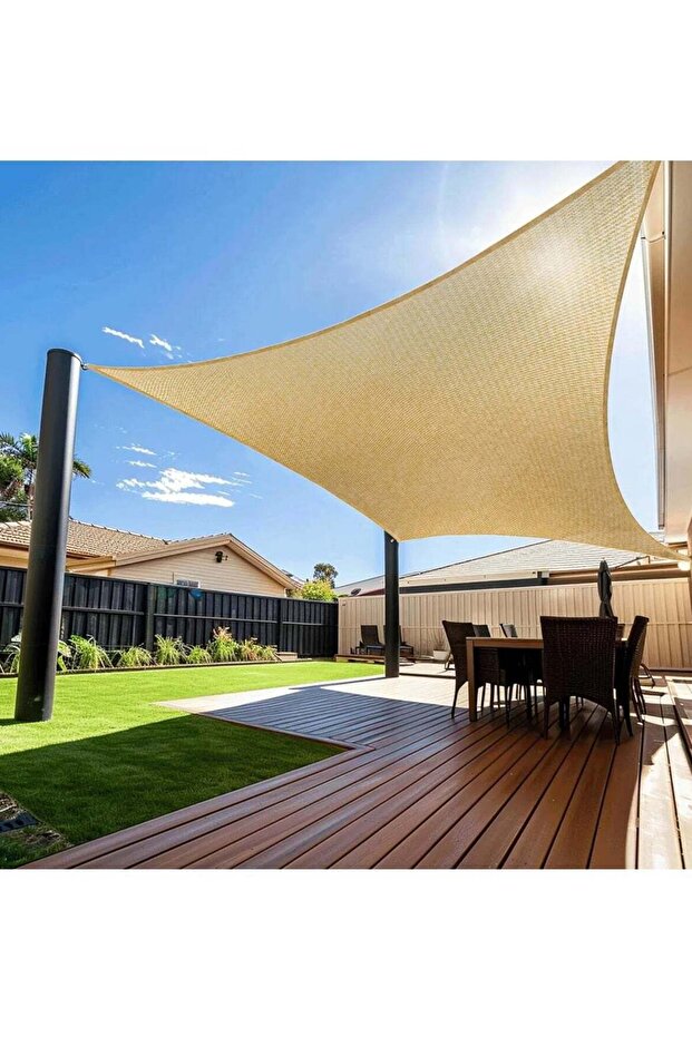OneDcor Sun Shade Sail 4x6 m – 95% UV Block Waterproof Canopy (185GSM) with 41-Piece Kit