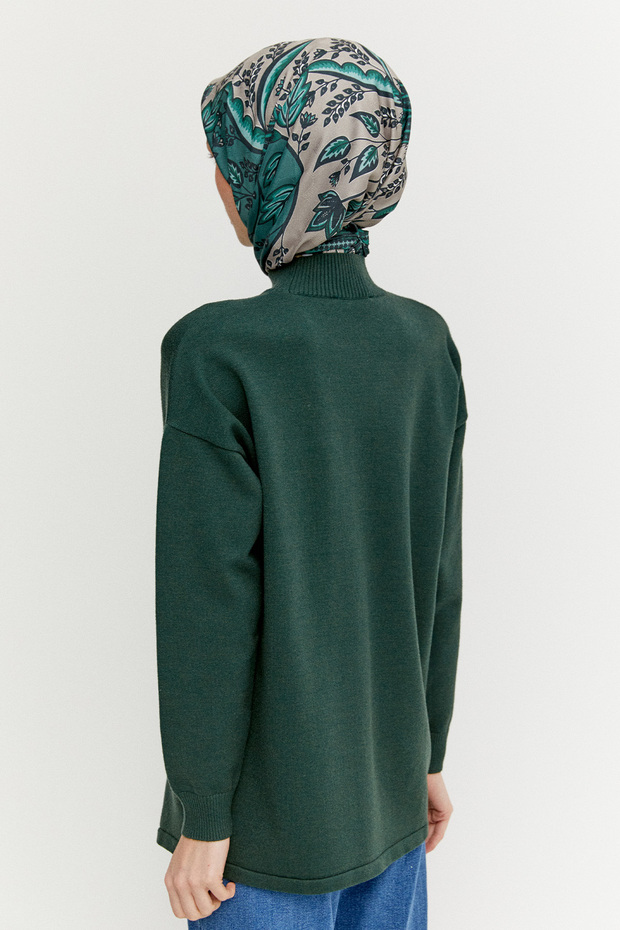 Asimetrik Kesim Basic Triko Tunik - 5