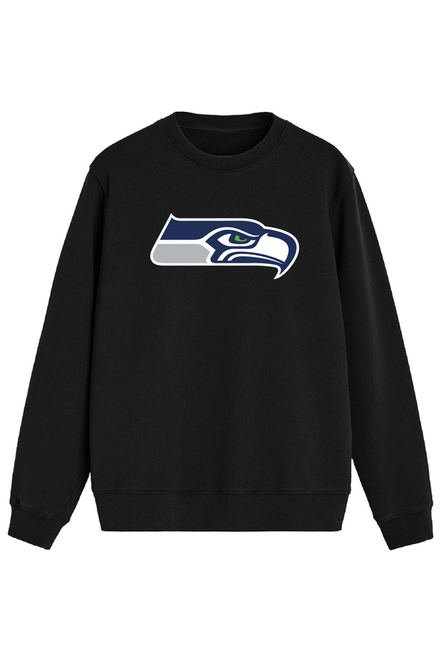 Seattle American Football Black Regular Sweatshirt