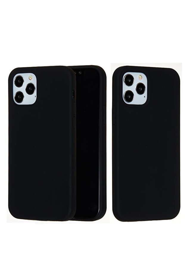 Protective case compatible with Apple iPhone 11 Liquid Silicone Case Black - 2