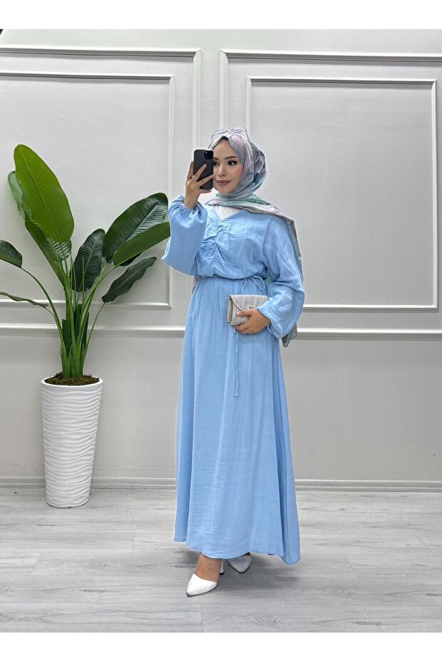 MÜSLİN KUMAŞ ELBİSE - 2