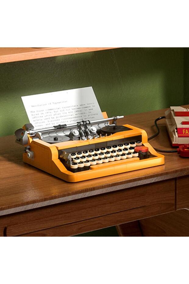 Daktilo Yapı Seti, Retro Daktilo Yapı Taşları Oyuncak Modeli - 5