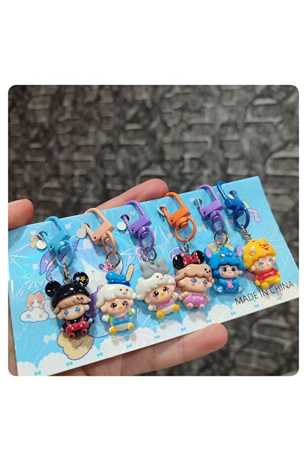 حقيبة مفاتيح تشارم، عبوة من 6 قطع - 2