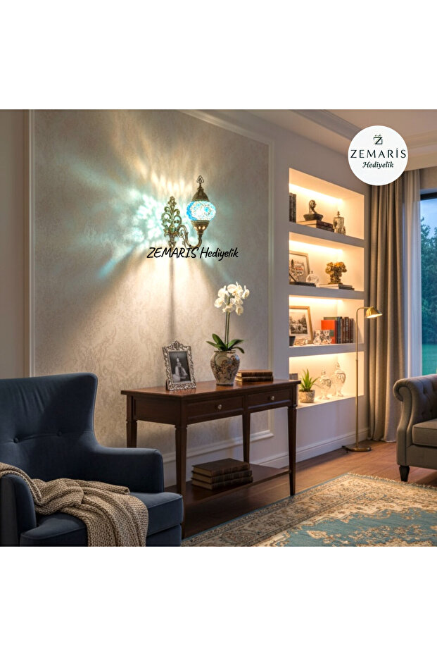 شمعدان حائط فسيفساء أصلي مصنوع يدويًا - 2