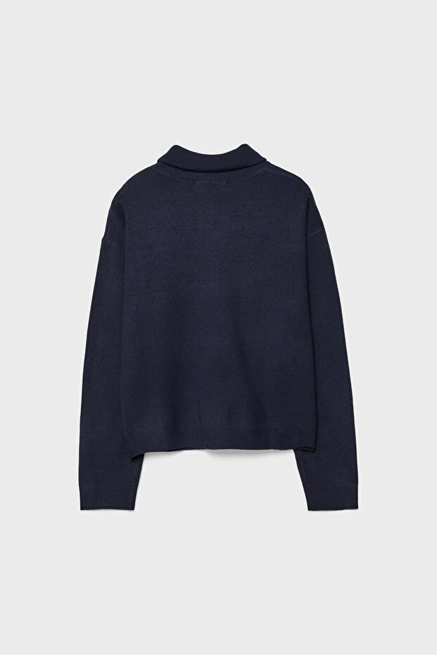 Basic balıkçı yaka Kazak - 6