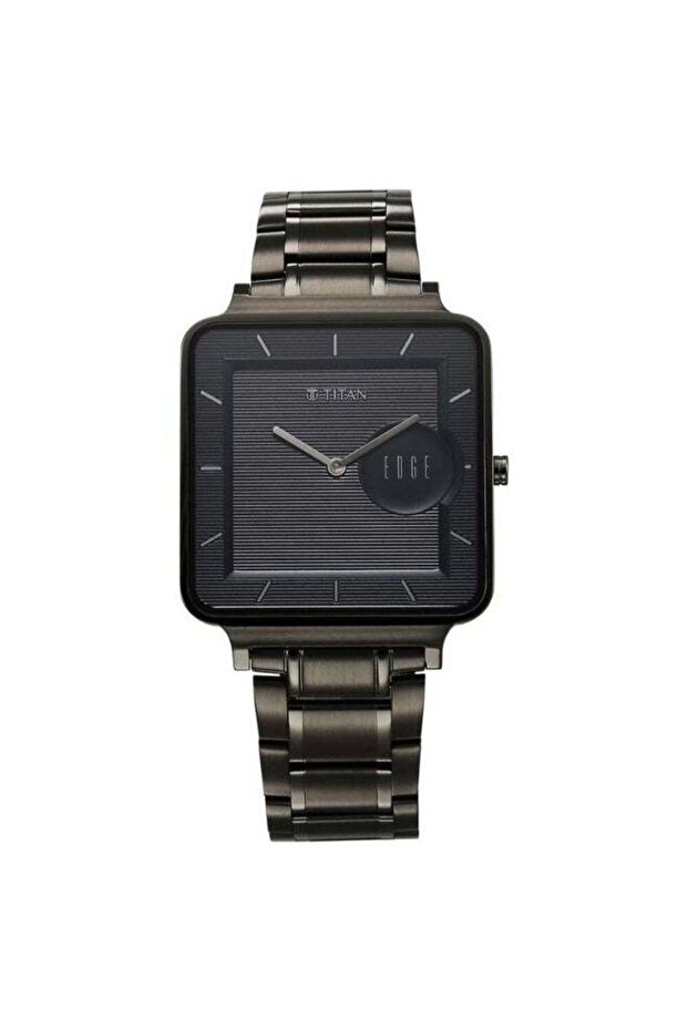 ساعة رجالية متعددة الوظائف 10017QM01 - سوار شبكي أسود، لمسات ذهبية وردية، تصميم أنيق تناظري