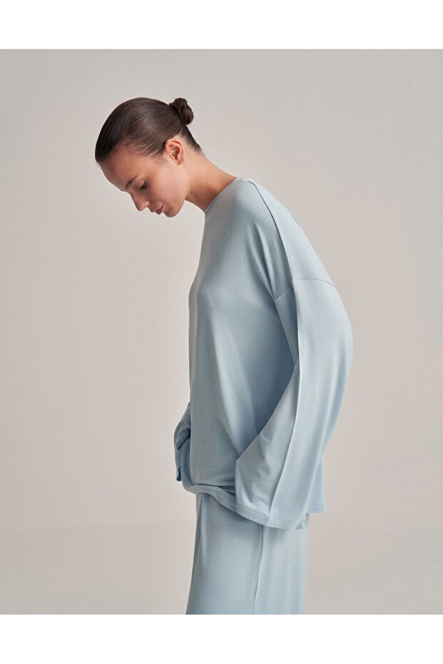 RAHAT FORMLU BLUZ BEBE MAVİSİ - 8