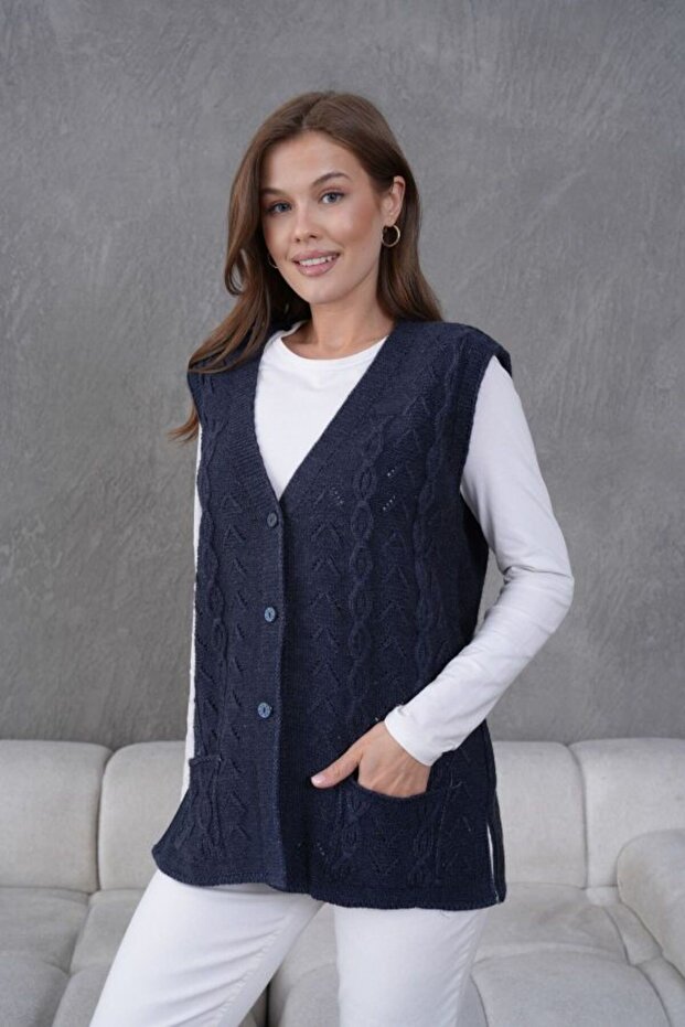 Triko Anne Örme Yelek - 2