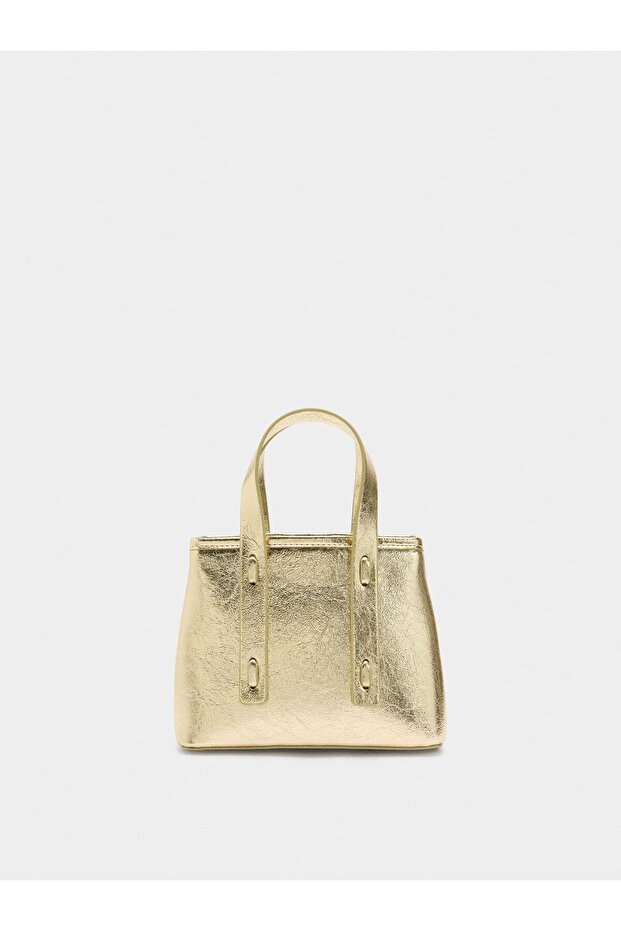 Çatlak Efektli Tote Çanta - 2