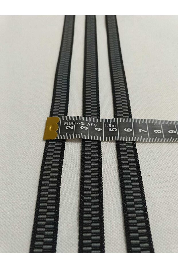 حبل حقيبة منقوش باللونين الأسود والرمادي - 2