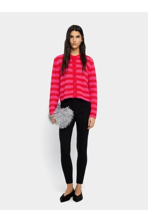 Çizgili Örme Hırka - 2