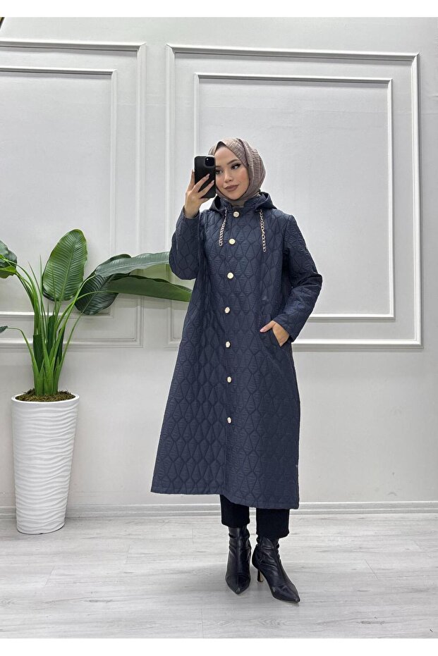 DAMA DESENLİ KAPİTONE MONT - 2