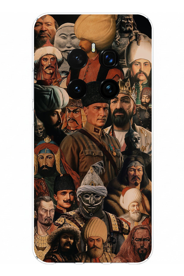 Honor Magic 7 Pro Compatible Turkish Elders Collage Printed Silicone Case
