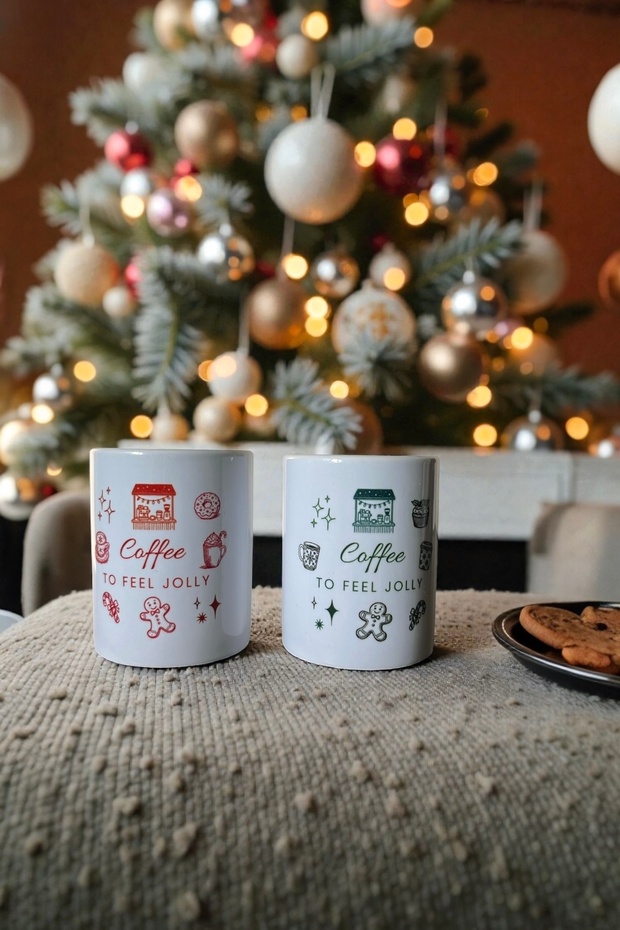 Jolly Espresso - New Year's Special Set of 2 Porcelain Espresso Cups