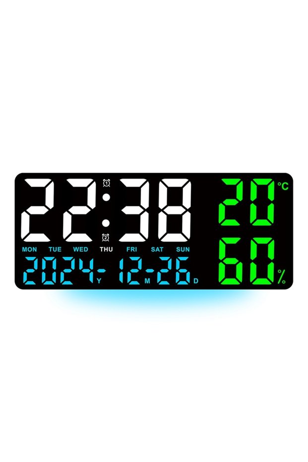 Rimas Digital Table and Wall Clock with Remote Control