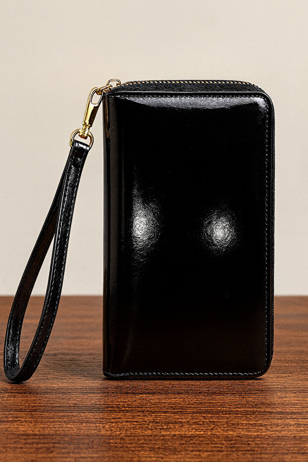 Glossy Bordo – Premium Women's Wallet