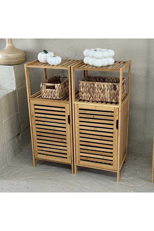 Miev 1+1 Bambu Dolap 2 Katlı 2 Adet KOD:453 - 5