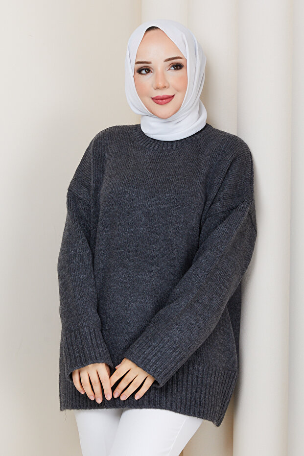 Women's Crew Neck Oversize Knitwear Sweater