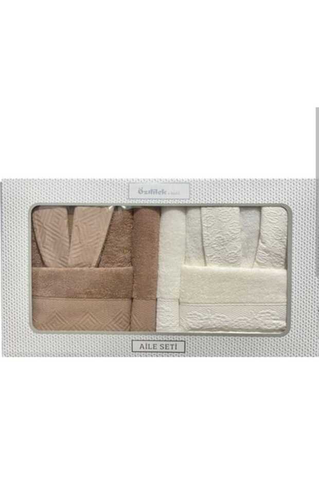 6 Piece (100% Cotton) Family Bathrobe Set Azura