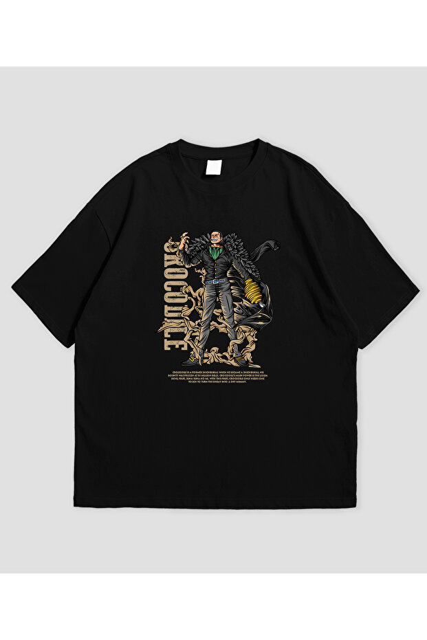 One Piece Crocodile Printed Oversized Unisex T-Shirt