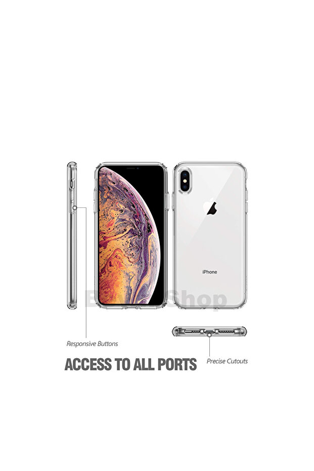 حافظة هاتف شفافة متوافقة مع iPhone X - 2