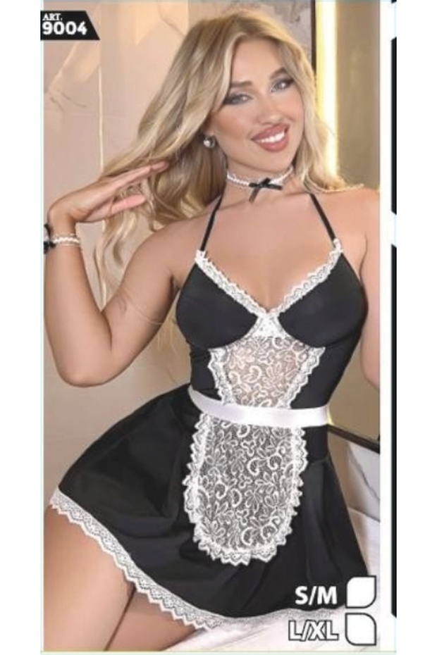 Rochie mini cu dantelă - 1