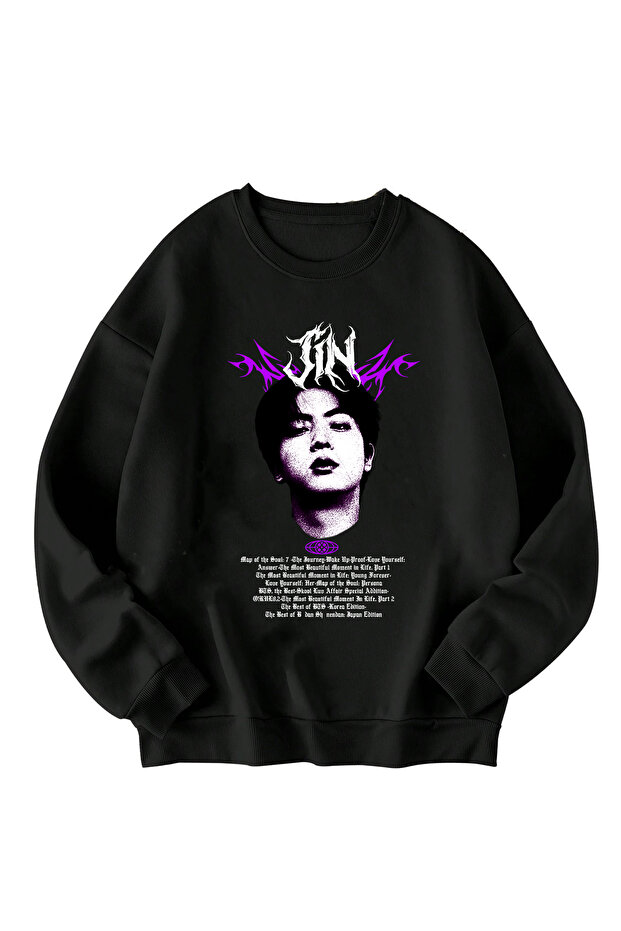 Jin Printed Oversized Unisex Sweatshirt
