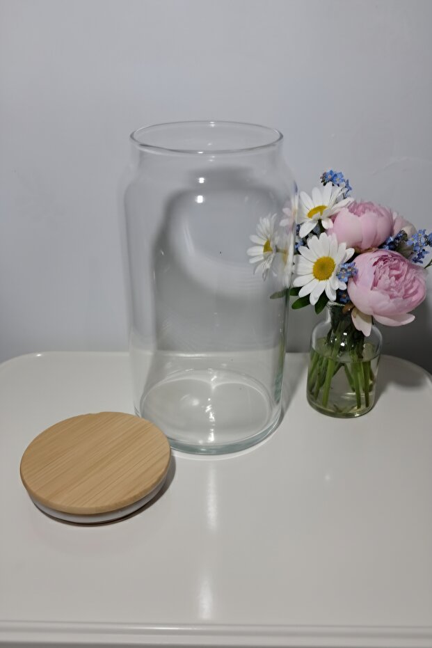 Vacuum Bamboo Lid Glass Storage/Organization Jar 1130 ml