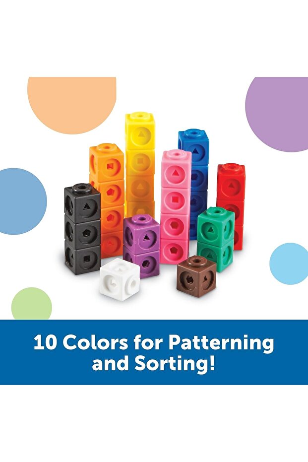 Mathlink Cubes, Educational Counting Toy, Set of 100 Cubes Multicolor - 4