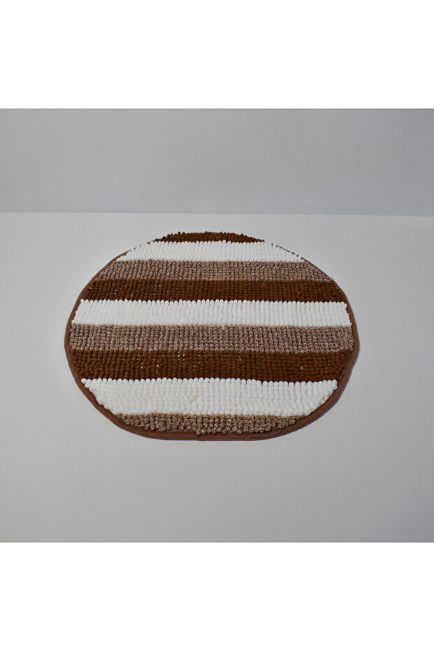 سجادة حمام دائرية مزخرفة بحلقات - 50 سم - 1