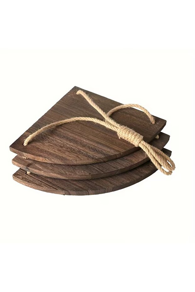 dekoratif halatlı rustik köşe rafı - 5