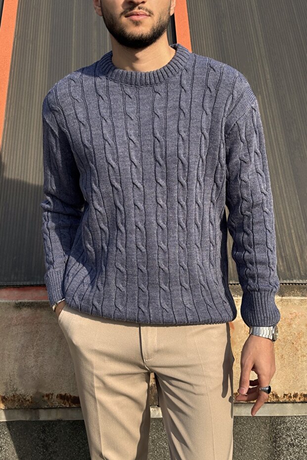 Crew Neck, Hair Knit, Regular, Comfortable Fit, Winter, Knitwear Knitted Sweater 25Pltk19