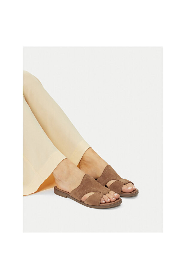 șlapi bej pentru femei - 2