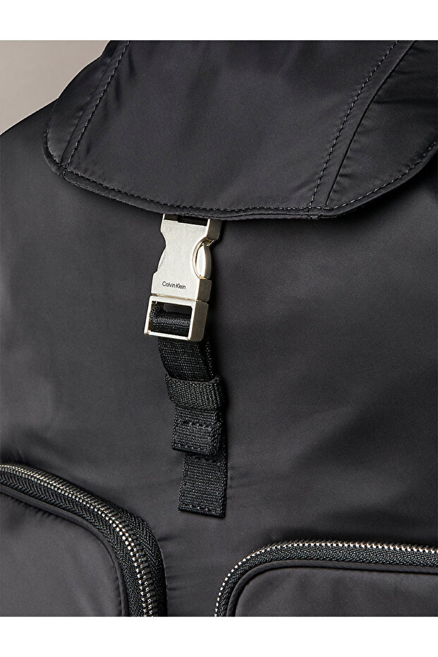 POCKET NYLON FLAP BACKPACK - 4