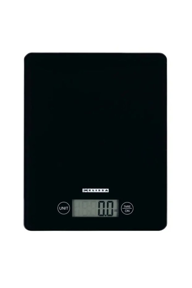 Digital kitchen scale, plastic/glass, 5 kg, black