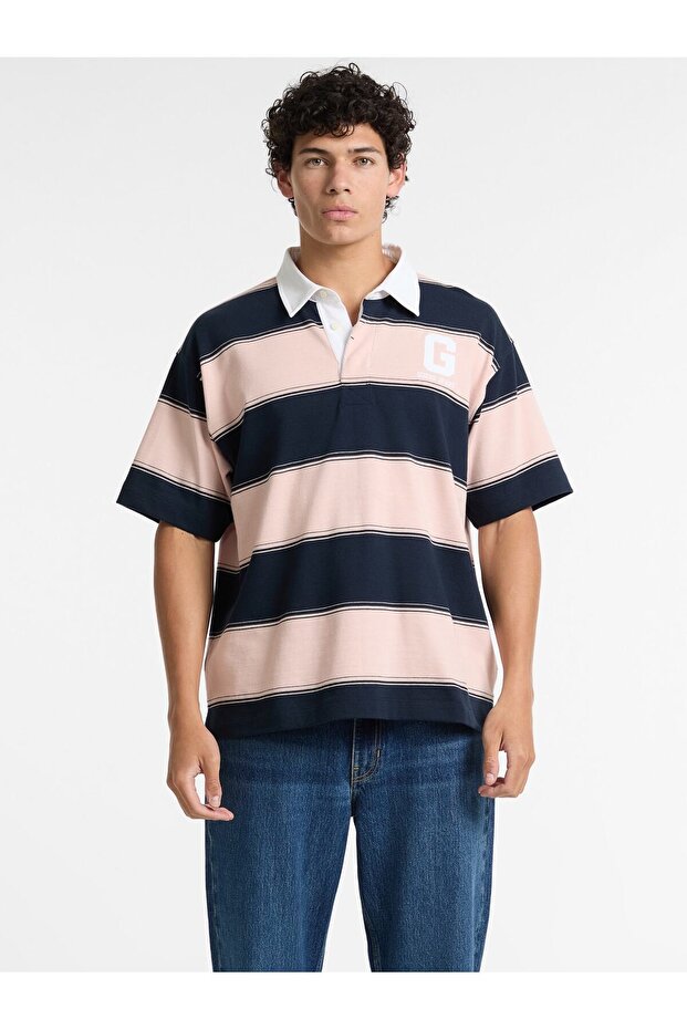 Jeans Ss Stripe Men's Regular Fit Polo T-Shirt