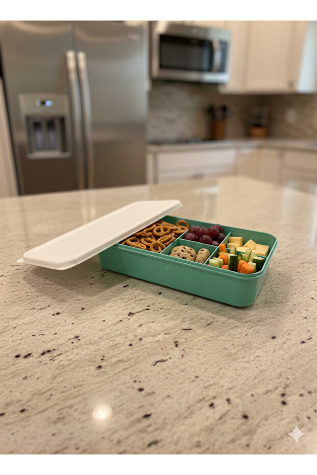 حاوية تخزين مستطيلة مكونة من 6 أقسام ملونة - 5