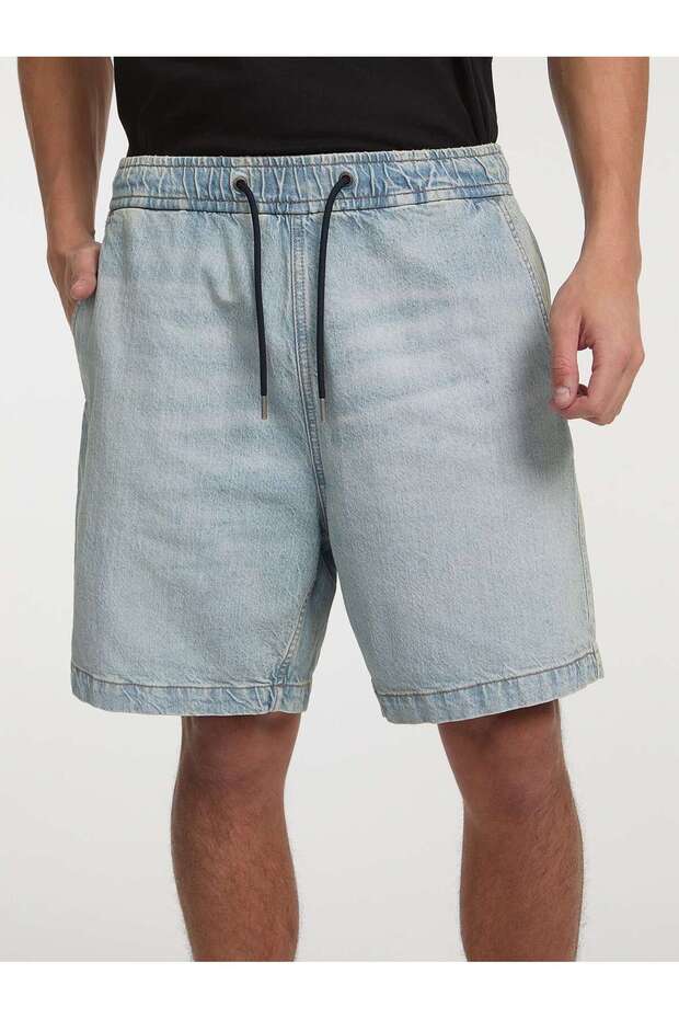 Jeans Jogger Erkek Regular Fit Şort - 4