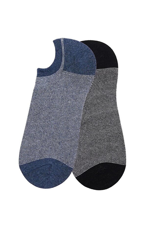 Men's 2 Pack Patterned Booties Socks - 1