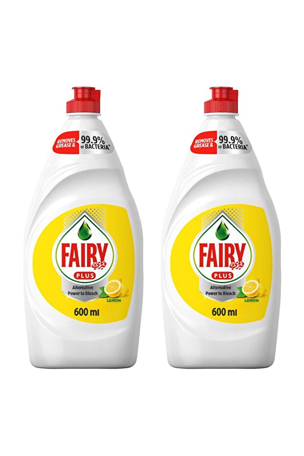 Plus Lemon Fragranced Dish Washing Liquid- 2X600ml