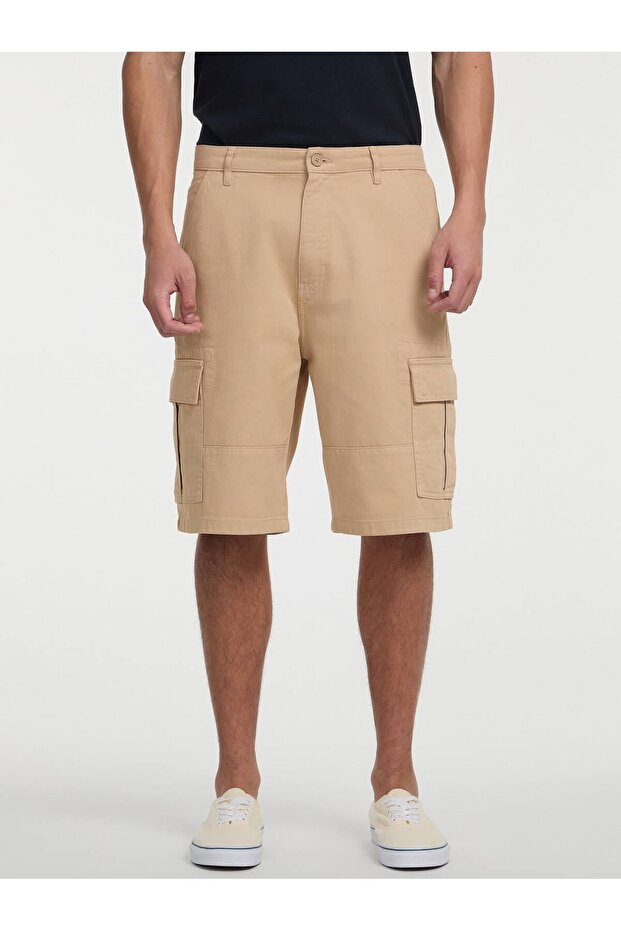 Jeans Cargo Erkek Regular Fit Şort - 2